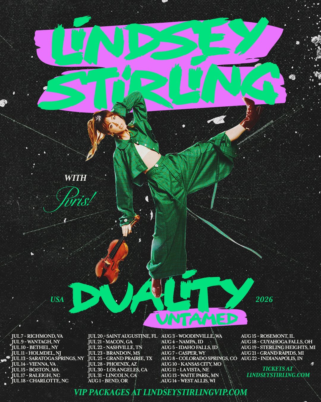 Lindsey Stirling Duality Untamed Tour Poster 2026